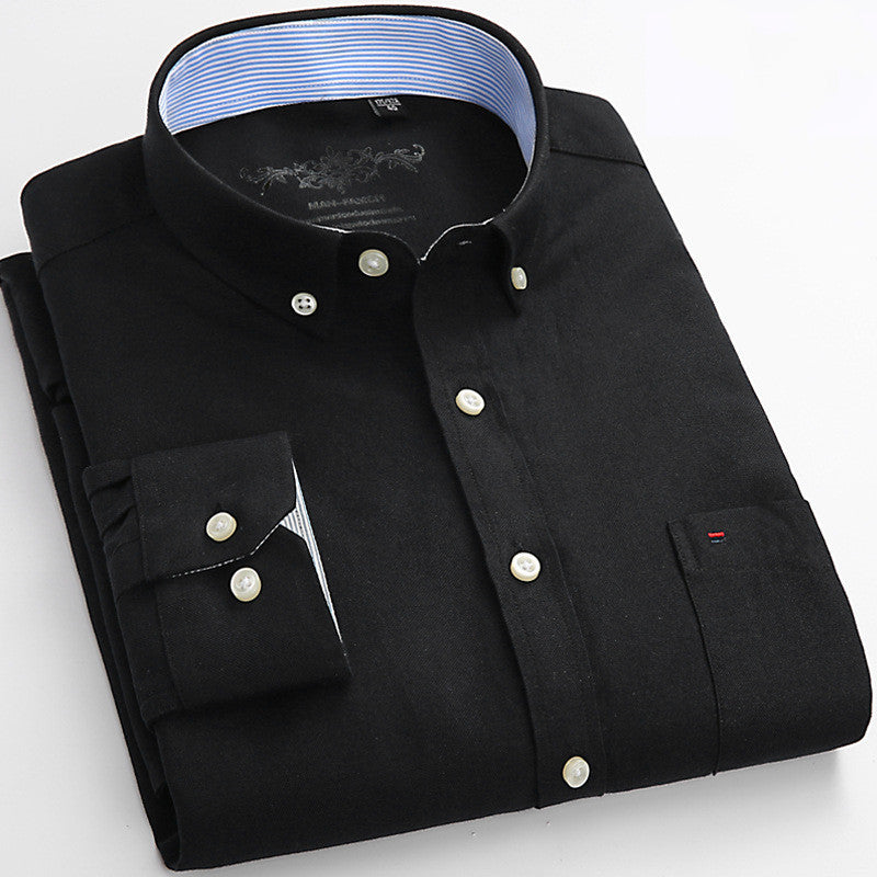 Pure Color Casual Non-Iron Cotton Shirt